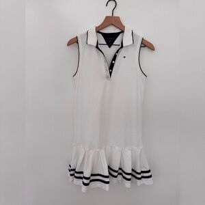 Tommy Hilfiger White Polo Dress w/ Navy Stripes